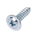 Tapping Screw, Round Washer Head Phillips Drive, Type AB, #8 x 5/8" Length, Low Carbon Steel Trivalent Zinc Plated by Spaenaur Inc.