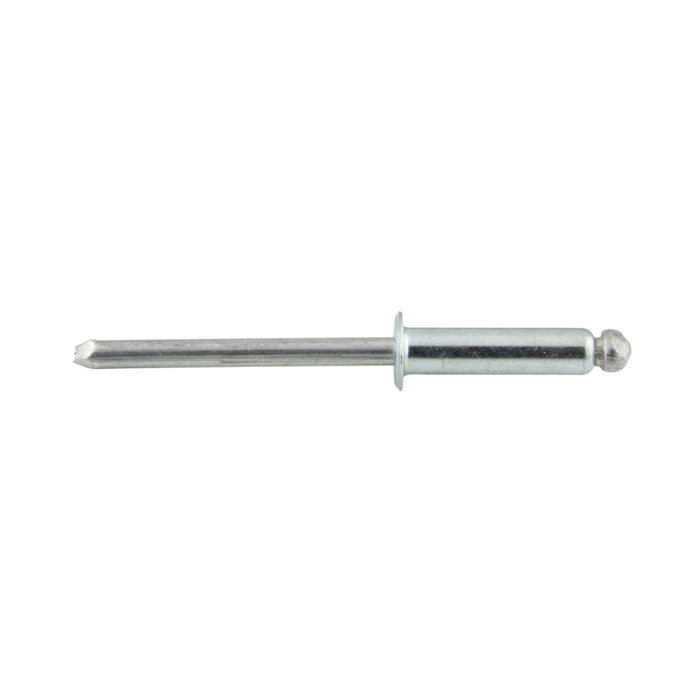 Monel Pop Rivet Domed Head Open End 5/32" DIA x .405" Nom LGTH (.231"-.260" Grip) 400 Monel Body,Coated Steel Mandrel IFI 114-1986