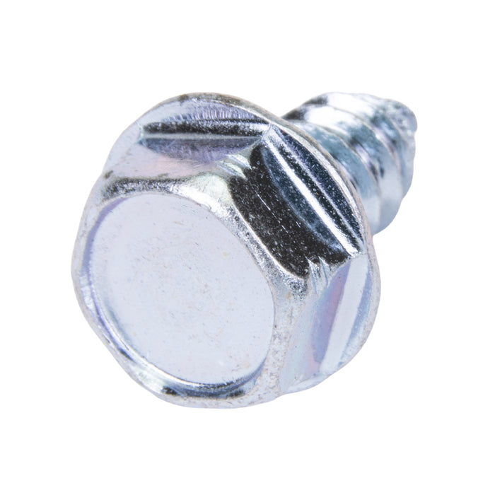 Tapping Screw, Indented Hex Washer Head Unslotted Drive, Type AB, 5/16" x 5/8" Length, Low Carbon Steel Zinc Plated Trivalent Chromate by Spaenaur Inc.