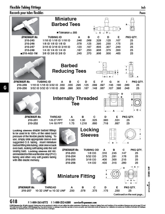 Miniature Locking Sleeve for 3/16" Tubing OD Nylon