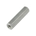 Entretoise hexagonale filetée, taraud à 3/8 po de chaque extrémité et non continu Filetage n° 8-32 UNC, 1/4 po A.F. x 1,375 po LGTH Alliage d'aluminium 2011T3, Iridite n° 14 Chromate par Spaenaur Inc.
