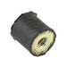 Anti-Vibration Mount Cylindrical W/Twin Inserts 10mm OD x 15mm HT x M4 THRD Vulcanized Natural Rubber 50-60 Duro by Spaenaur Inc.