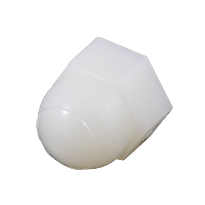 Écrou borgne, 5/16"-18, largeur à plat (WAF) 0,500", épaisseur (THK) 0,530", nylon, UL94V2, fabriqué par Spaenaur Inc.