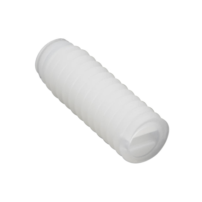 Slotted "GRub" Set Screw, Headless, Flat Point, M5 x 0.80 Pitch x 12mm LG Nylon 6/6 Natural Finish