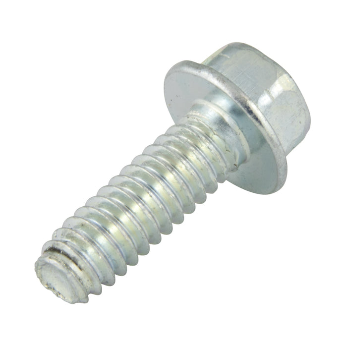 Thread Rolling Screws, Indented Hex Washer Head, Fully-Threaded, #8-32 x 3/8" Length, Case Hardened Low Carbon Steel Trivalent Zinc Plated by Spaenaur Inc.