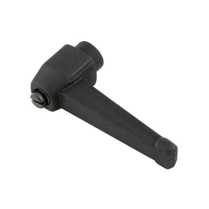Clamping Lever with 90 Degree Arm, Female Steel Insert 3.70" Length, 5/16"-18 Thread 1.85" Overall Height Thermoplastic Material Black