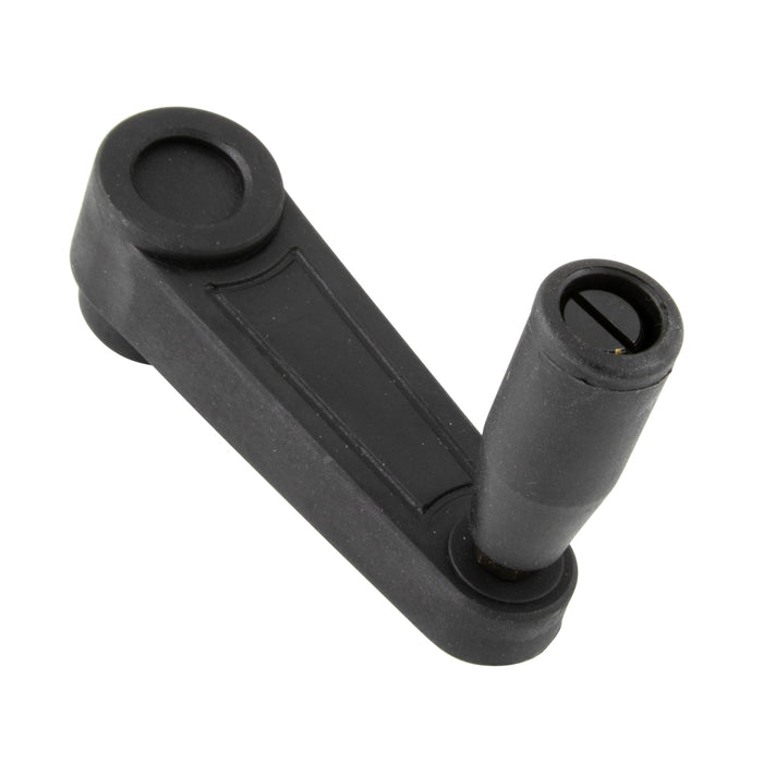 Crank Handle, Female 3/8-16" Thread, 2.60 Handle Length Thermoplastic Material Black, with Grey Cap