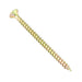 Particle Board Screw, Flat Head, R4 Torx 90° ctsk., 6.0 mm x 140 mm(#12/14 x 5-5/8"), Steel Yellow Zinc Plated by Spaenaur Inc.