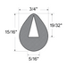 Profilé extrudé incurvé en « U » 15/16 po O/A HT x 3/4 po de largeur x 5/16 po de largeur intérieure, en 50 pi de longueur. EPDM noir, 70 +-5 Duro par Spaenaur Inc.