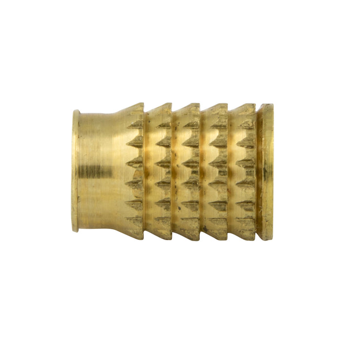 Brass Barb-Sert 1/4"-20 UNC x .500" Reg Lot Brass Plain