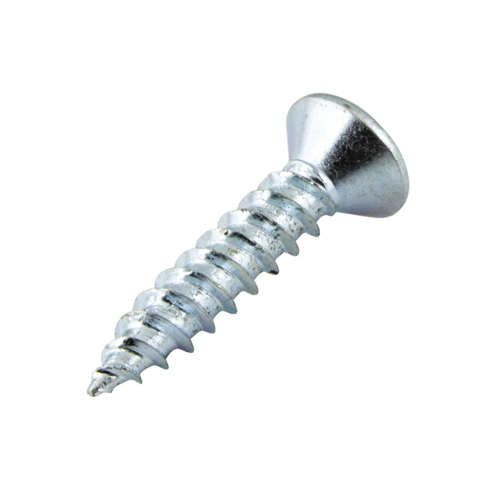 Wood Screw, Flat Head, Square Socket, #8 x 7/8" Length, Steel Zinc Plated, ASME/ANSI B18.6.1