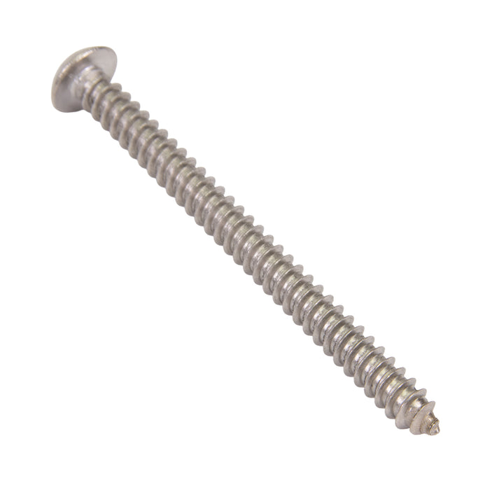 Tapping Screw, Button Head Security Hex Socket Drive, Type AB, #10 x 1/2" Length, Stainless Steel by Spaenaur Inc.
