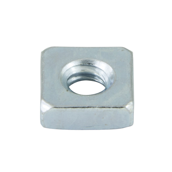 Square Machine Screw Nut, #4-40, 1/4" WAF, 3/32" THK, Low Carbon Steel Zinc Plated, ASME/ANSI B18.2.2