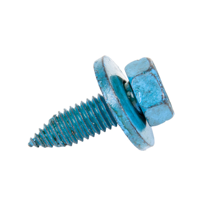 Sems Machine Screw Metric Hex Head, With 20mm OD Flat Washer, M6.3 X 1.00 Pitch X 20mm Length, Low Carbon Steel Phosphate, Coated-Blue Dye by Spaenaur Inc.