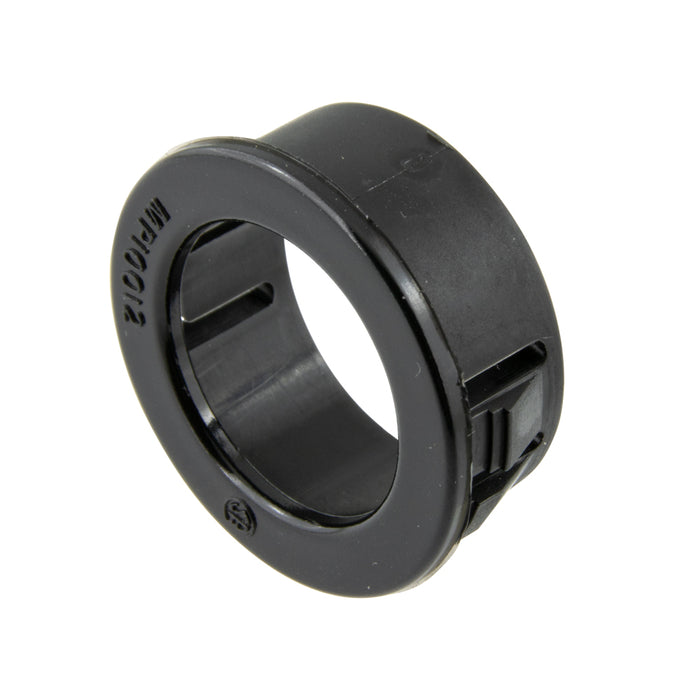 Snap-In Bushing .437" x .243" x 17/32" x 13/32" x .125" Nylon Black