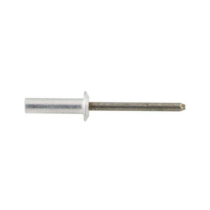 Pop Rivet Domed Head Closed End 1/8" DIA x .295" LGTH x .063"/.125" Grip Aluminum Body, Coated Steel Mandrel