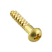 Wood Screw, Round Head, Phillips, #4 x 1/2" Length, Brass, ASME/ANSI B18.6.1 by Spaenaur Inc.