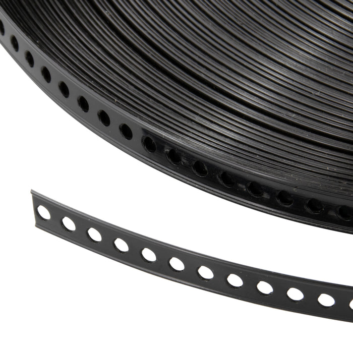 Perforated Anchor Strapping 3/8" x .040"TH x .167" Hole DIA Black Nylon