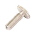 Machine Screw, Knurled Head, Unslotted Drive, #8-32 UNC x 1/2" Length, Steel Nickel Plated by Spaenaur Inc.