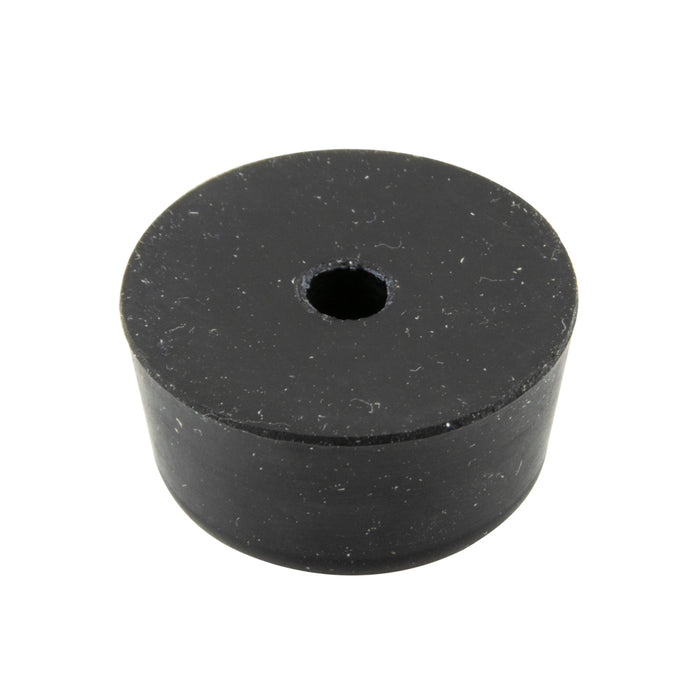 Rubber Bumper Doughnut Recess Type, with Steel Insert 3/4"OD x 17/64"TH, Holes 1/4" Sbr Black, 70 Duro