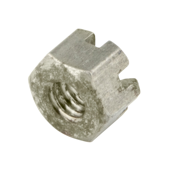 Slotted Thick Finished Hex Nut 3/4"-16 UNF (1 1/8" AF x 13/16" TH) Steel Plain Finish ANSI B18.2.2-1986