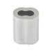 Oval Sleeve for Wire Rope, for 1/8" Cable DIA, Aluminum by Spaenaur Inc.