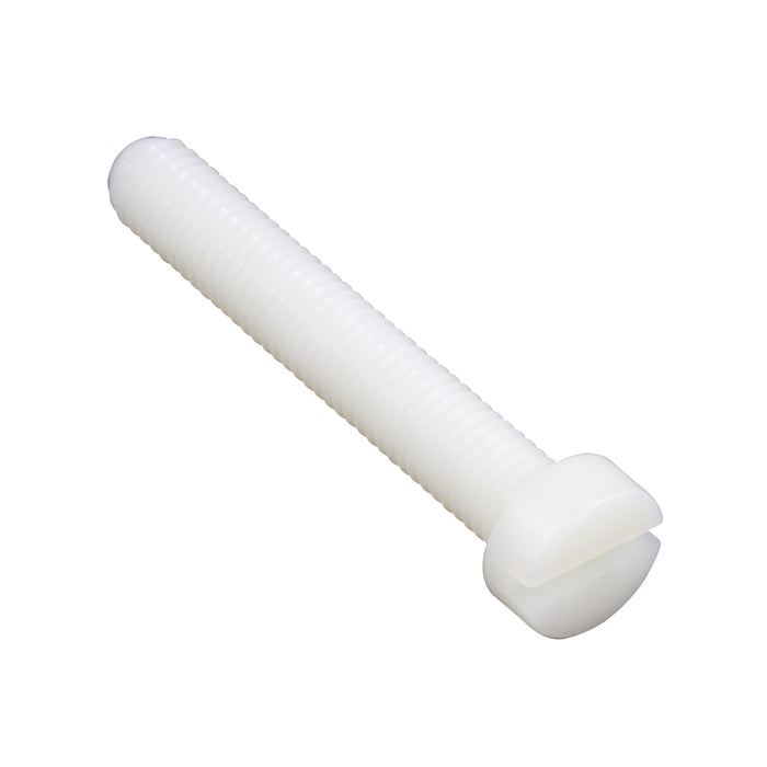 Machine Screw Slot Cheese Head M3 x 0.50 x 20mm Nylon 6/6 Natural