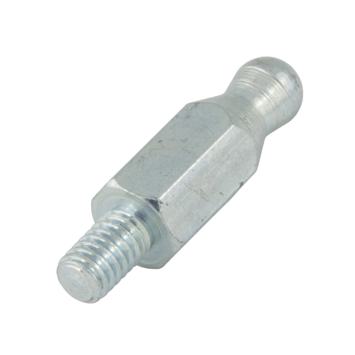 Ball Stud 1/4" Hex x 11/16" HT, M4 x 6mm THRD Steel Zinc Plated by Spaenaur Inc.
