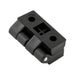 Plastic Hinge, Interior Mounting Threads Tapped Male Insert 2.52" x 2.52" x .51" 5/16-18 Thread Size Thermoplastic Material, Black Zinc Plated Steel Pin by Spaenaur Inc.
