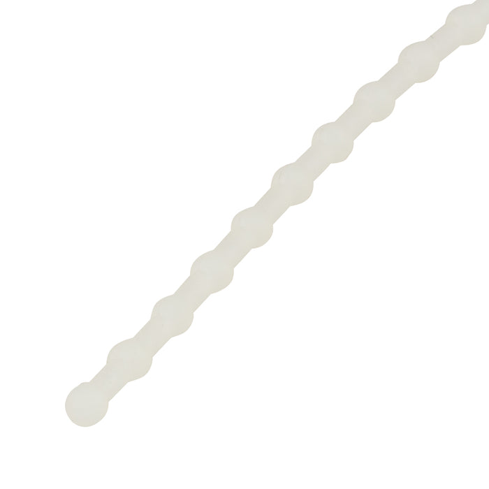 Beaded Cable Tie 4 1/4" LG. Nylon Natural by Spaenaur Inc.