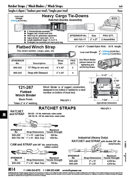Industrial Ratchet Strap Gold Nylon Webbing 25 Ft LONG by Spaenaur Inc.