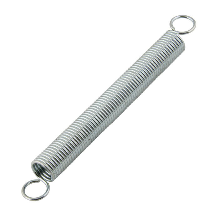 Ressorts utilitaires à extension, boucle simple sur le côté, diamètre extérieur 23/32 po x longueur totale 16 po x épaisseur 0,109 po, fil d'acier étiré MB Hrd, zingué PLTD par Spaenaur Inc.