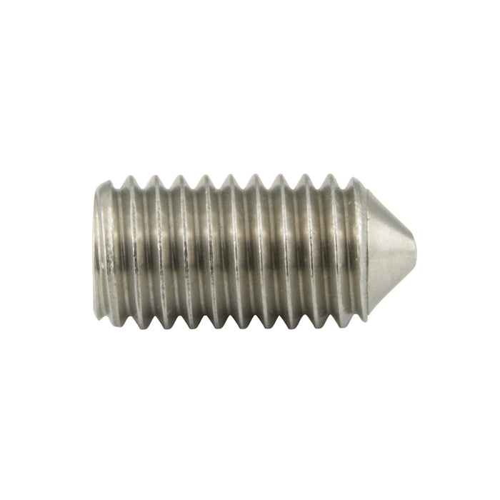 Hex Socket Set Screw, Cone Point M8 x 1.25 Pitch x 25mm LONG A2 Stainless Steel DIN 914/A2 M8X25