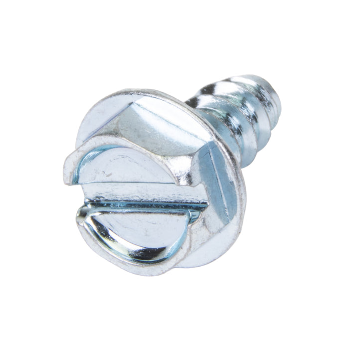 Tapping Screw, Hex Washer Head Slotted Drive, Type B, #10 x 3/8" Length, Low Carbon Steel Trivalent Zinc Plated by Spaenaur Inc.