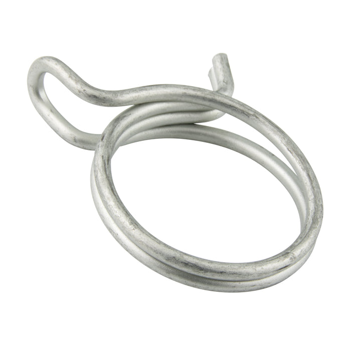 Double Strand Wire Type Hose Clamp 0.562" Nom Clamp DIA X.070"Wire DIA High Tensile Wire Zinc Pl Silver Colour