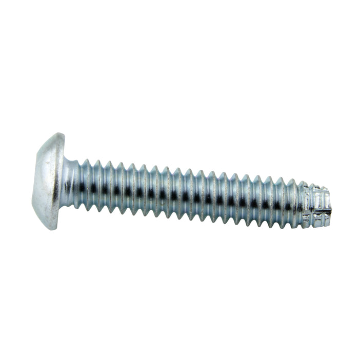 Security Thread-Cutting Screw, 6-Lobe Button HD, Type F #8-32 UNC x 3/4" LG, Recess Tr15, Low Carbon Case Hardened Steel Zinc Plated by Spaenaur Inc.