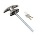 Locking T-Handle, 90 Degrees CLockwise to Open, Keyed Alike 1 3/4" Hole Centres Die-Cast, Bright Chrome Pl by Spaenaur Inc.