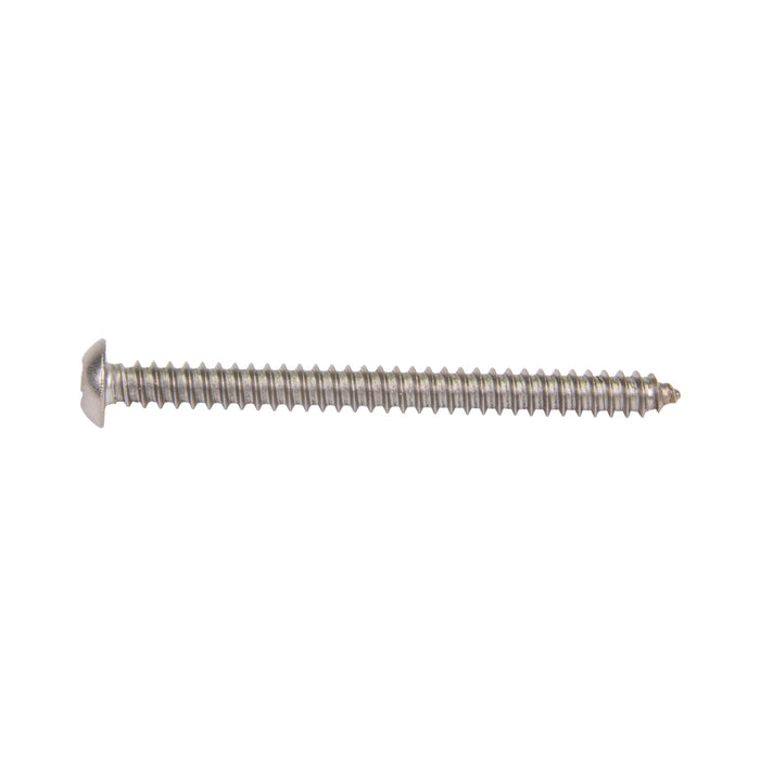 Tapping Screw, Button Head Security Hex Socket Drive, Type AB, #8 x 2" Length, Stainless Steel by Spaenaur Inc.