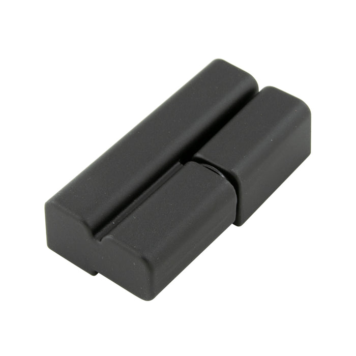 Mini-charnière à décrochage décalé de type « A » 0,44 po x 1,00 po, zinc moulé sous pression, revêtement en poudre polyester noir par SouthCo
