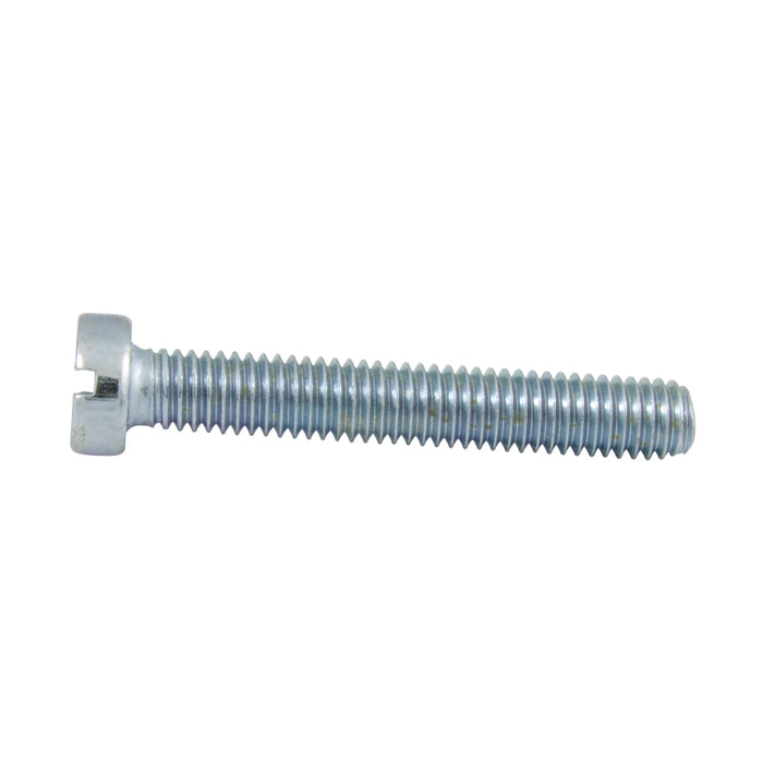 Machine Screw, Cheese Head, Slotted Drive, M8 x 1.25 mm UNC x 50 mm Length, Steel Zinc Plated