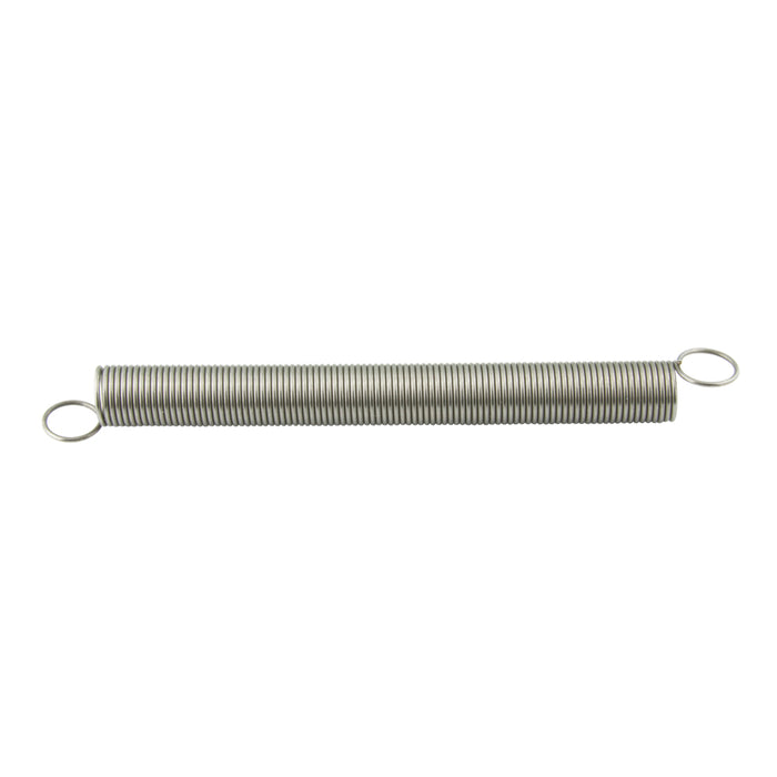 Ressort utilitaire, type à extension, boucle simple aux extrémités latérales, diamètre extérieur 1/2 po, longueur totale 5 1/2 po, pas 0/047 po. Fil d'acier à ressort étiré MB, lisse, de Spaenaur Inc.