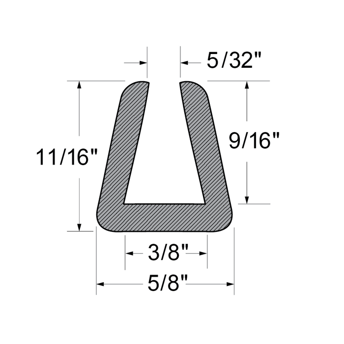 Profilé en vinyle extrudé en PVC blanc, longueur totale 50 pieds, dureté 55-65 Duro, fabriqué par Spaenaur Inc.