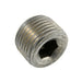 Hex Recessed Magnetic Pipe Plug Disc Style Magnet 1/2"-14 NPTF x .61" O/A LGTH "Ceramic I" Magnet, Steel Body by Spaenaur Inc.