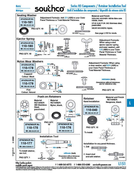 Flat Wear Washer .515" OD x .296" ID x .020" THK. Nylon Natural