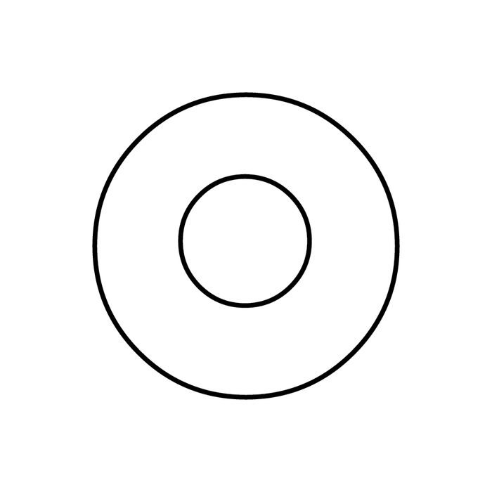 Stamped Flat Washer #10 (.195" ID x 7/16" OD x .060"TH) Teflon Tfe