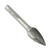 Carbide Burr, Double Cut Pointed Tree Shape 3/8" DIA x 3/4" LGTH x 1/4" Shank Hardened Steel Shank, Tungsten Carbide Tip by Spaenaur Inc.