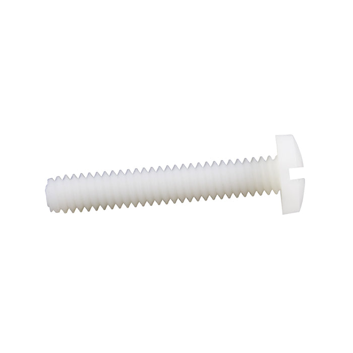 Machine Screw, Binding Head, Slotted Drive, #4-40 UNC x 3/4" Length, Nylon Natural by Spaenaur Inc.