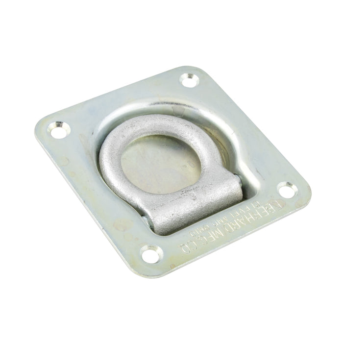 Recessed Rope Ring (Can Use As Right or Left) 4" O/A LGTH x 3 3/4" O/A Width x 1" Thick Steel Zinc Plated by Eberhard