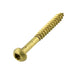 Wood Screw, Round Head, Square Socket, #4 x 1/2" Length, Brass, ASME/ANSI B18.6.1 by Spaenaur Inc.