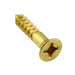 Wood Screw, Flat Head, Phillips, #12 x 1-1/2" Length, Brass, ASME/ANSI B18.6.1 by Spaenaur Inc.